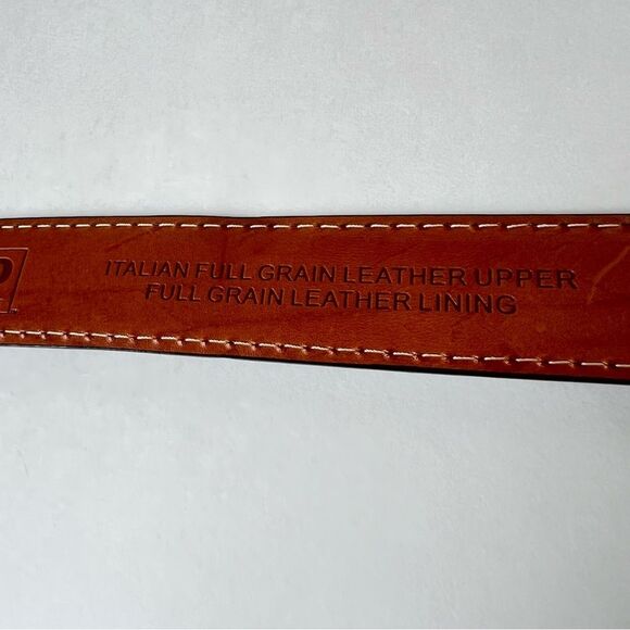 Kirkland Signature Men's Genuine Leather Brown Silver Buckle Belt SZ 32 - Picture 6 of 10